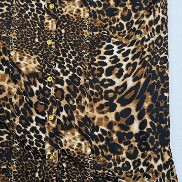 Mph Collection Sleeveless Mini Dress Womens Sz 2X Animal Print Button Down NWT - Picture 10 of 10